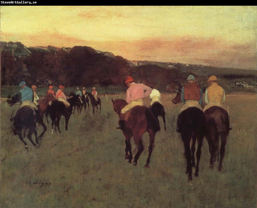 Edgar Degas Race horses in Longchamp